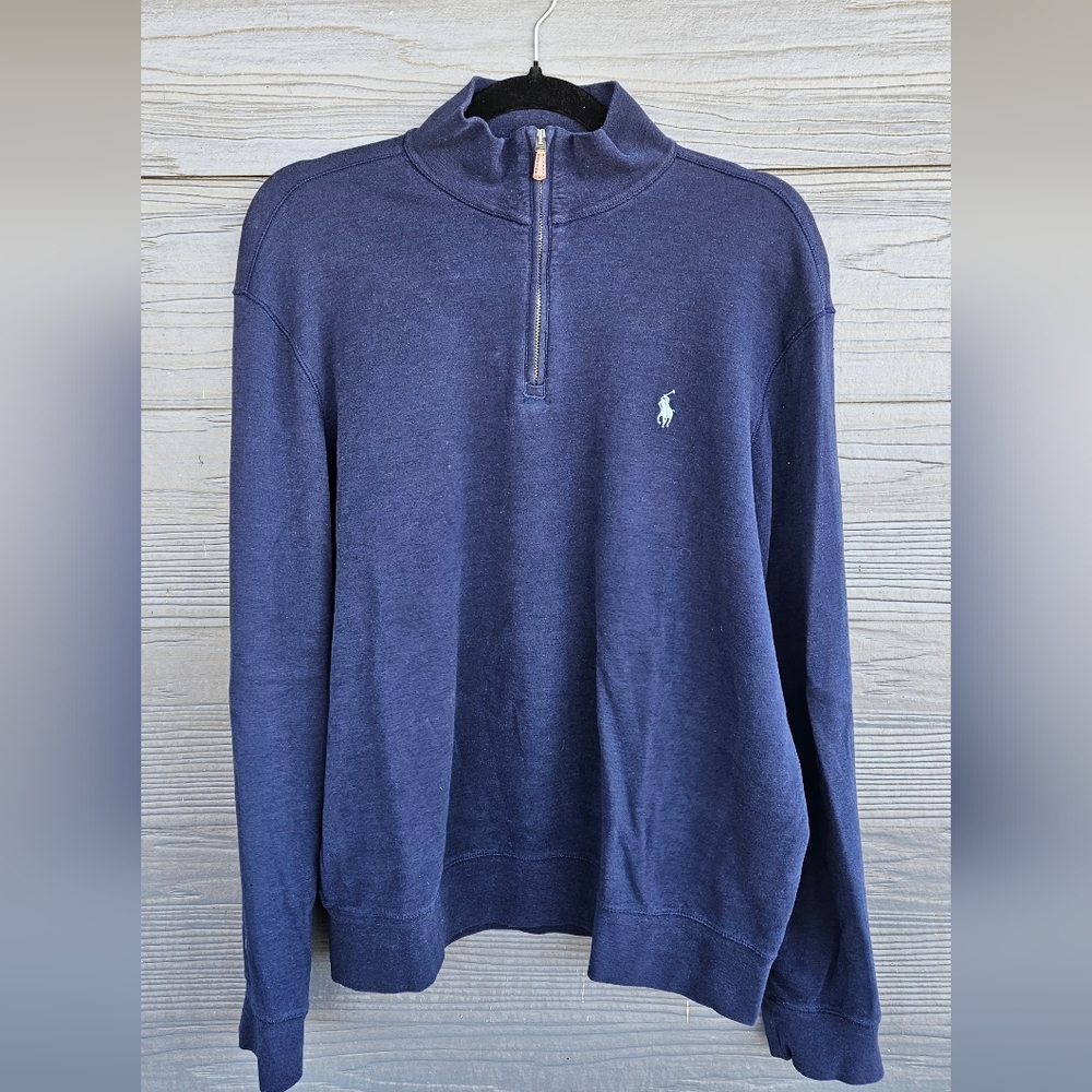 Polo by Ralph Lauren Men's Blue 1/4 Zip Sweater